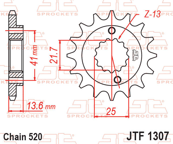 JT JTF1307-15 Kauçuk Destekli Sessiz Ön Dişli 15 Diş ürün görseli