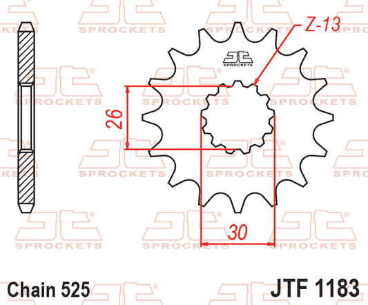 JT JTF1183-18 Kauçuk Destekli Sessiz Ön Dişli 18 Diş ürün görseli