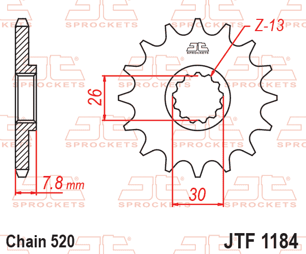 JT JTF1184-18 Ön Dişli 18 Diş ürün görseli