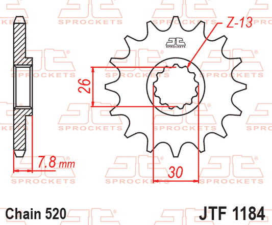 JT JTF1184-18 Ön Dişli 18 Diş ürün görseli