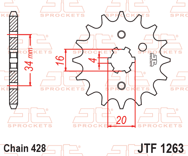 JT JTF1263-14 Ön Dişli 14 Diş ürün görseli