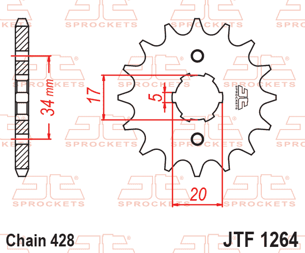 JT JTF1264-14 Ön Dişli 14 Diş ürün görseli