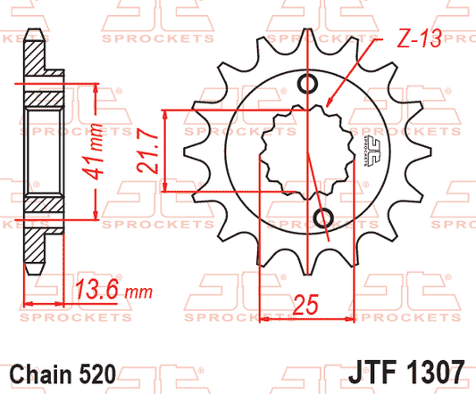JT JTF1307-15 Kauçuk Destekli Sessiz Ön Dişli 15 Diş ürün görseli