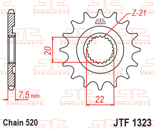 JT JTF1323-14 Ön Dişli 14 Diş ürün görseli