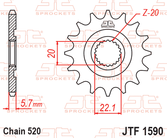 JT JTF1590-13 Ön Dişli 13 Diş ürün görseli