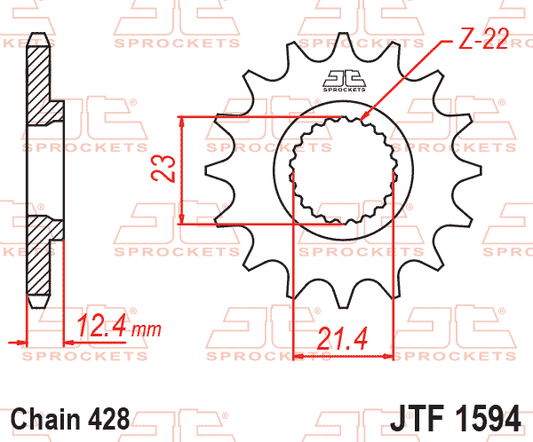 JT JTF1594-15 Ön Dişli 15 Diş ürün görseli