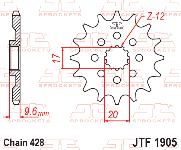 JT JTF1905-13 Ön Dişli 13 Diş ürün görseli