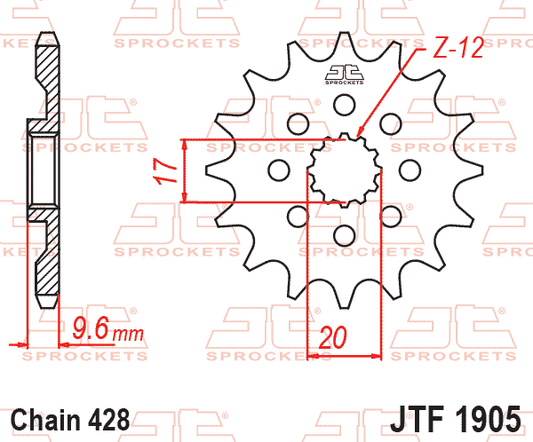 JT JTF1905-13 Ön Dişli 13 Diş ürün görseli