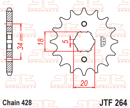 JT JTF264-15 Ön Dişli 15 Diş ürün görseli