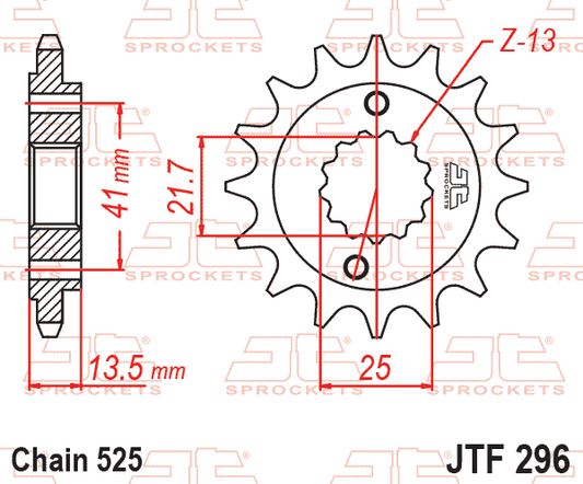 JT JTF296-15 Kauçuk Destekli Sessiz Ön Dişli 15 Diş ürün görseli