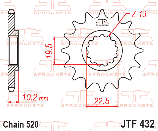 JT JTF432-15 Ön Dişli 15 Diş ürün görseli