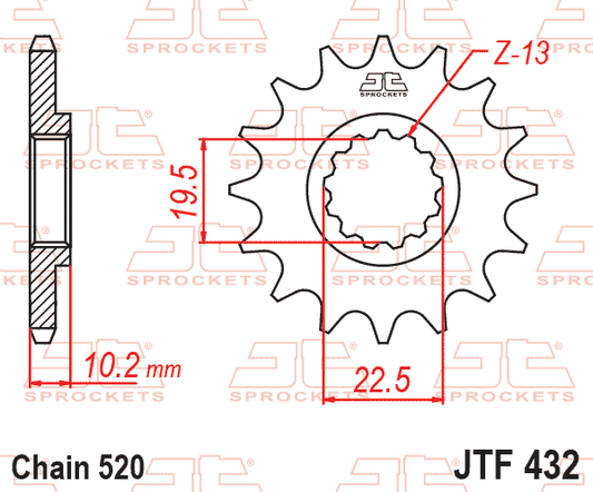 JT JTF432-15 Ön Dişli 15 Diş ürün görseli