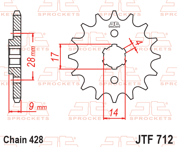 JT JTF712-13 Ön Dişli 13 Diş ürün görseli