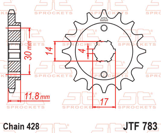 JT JTF783-14 Ön Dişli 14 Diş ürün görseli
