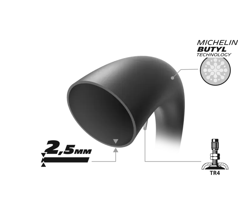 MICHELIN İÇ LASTİK (Off Road Kullanımı - 2,5 mm) 19 ST30F 70/100-19 (Düz)